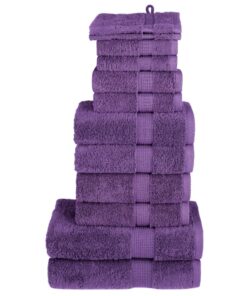 vidaXL 12-delige Handdoekenset SOLUND 600 g/m² paars