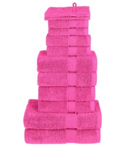 vidaXL 12-delige Handdoekenset SOLUND 600 g/m² roze