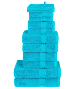 vidaXL 12-delige Handdoekenset SOLUND 600 g/m² turquoise
