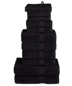 vidaXL 12-delige Handdoekenset SOLUND 600 g/m² zwart