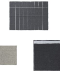 vidaXL 12-delige Keukendoekenset katoen grijs