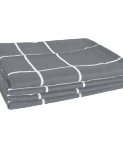 vidaXL 12-delige Keukendoekenset katoen grijs