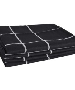 vidaXL 12-delige Keukendoekenset katoen zwart