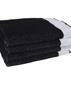 vidaXL 12-delige Keukendoekenset katoen zwart