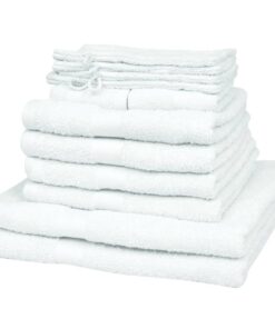 vidaXL 12-delige handdoekenset katoen 500 g/m² wit