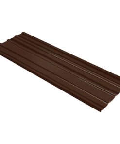 vidaXL 12 st Dakpanelen gegalvaniseerd staal bruin