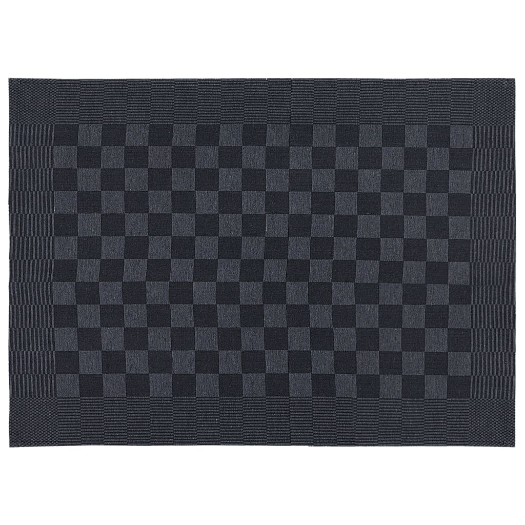 vidaXL 15-delige Keukendoekenset katoen zwart