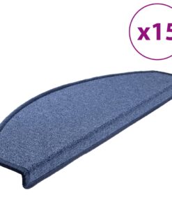 vidaXL 15 st Trapmatten 65x24x4 cm blauw