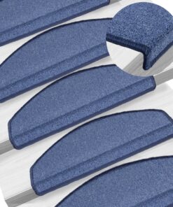 vidaXL 15 st Trapmatten 65x24x4 cm blauw