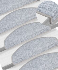 vidaXL 15 st Trapmatten 65x24x4 cm lichtgrijs