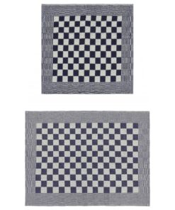 vidaXL 20-delige Keukendoekenset katoen blauw en wit