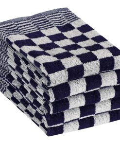 vidaXL 20-delige Keukendoekenset katoen blauw en wit