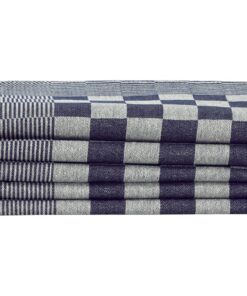 vidaXL 20-delige Keukendoekenset katoen blauw en wit