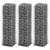 vidaXL 3-delige Schanskorfset 25x25x100 cm gegalvaniseerd draad