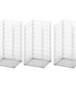 vidaXL 3-delige Schanskorfset 25x25x50 cm gegalvaniseerd draad