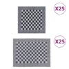vidaXL 50-delige Keukendoekenset katoen blauw en wit