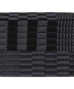 vidaXL 50-delige Keukendoekenset katoen zwart en grijs