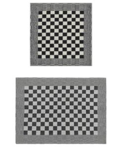 vidaXL 50-delige Keukendoekenset katoen zwart en wit