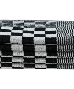 vidaXL 50-delige Keukendoekenset katoen zwart en wit