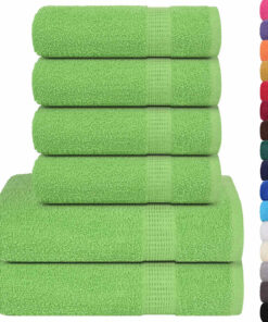 vidaXL 6-delige Handdoekenset FROGN 360 g/m² appelgroen