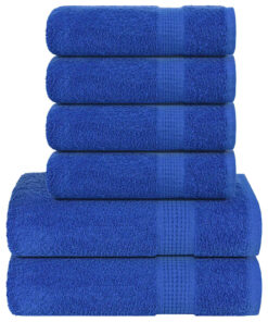 vidaXL 6-delige Handdoekenset FROGN 360 g/m² blauw