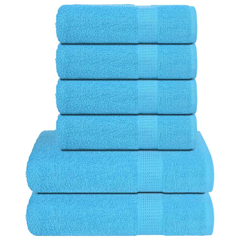 vidaXL 6-delige Handdoekenset FROGN 360 g/m² turquoise