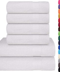 vidaXL 6-delige Handdoekenset FROGN 360 g/m² wit