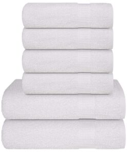 vidaXL 6-delige Handdoekenset FROGN 360 g/m² wit