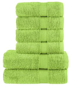 vidaXL 6-delige Handdoekenset SOLUND 600 g/m² appelgroen