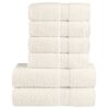 vidaXL 6-delige Handdoekenset SOLUND 600 g/m² crèmekleurig
