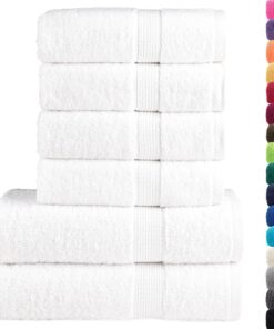 vidaXL 6-delige Handdoekenset SOLUND 600 g/m² wit