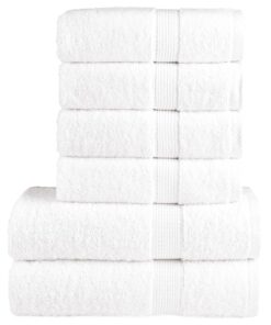 vidaXL 6-delige Handdoekenset SOLUND 600 g/m² wit