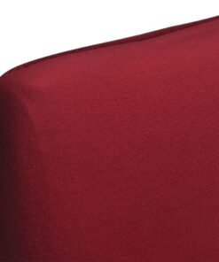 vidaXL 6 st Stoelhoes stretch recht bordeaux