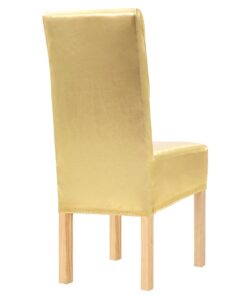 vidaXL 6 st Stoelhoezen recht stretch goud