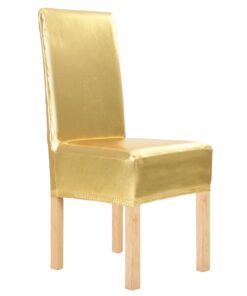 vidaXL 6 st Stoelhoezen recht stretch goud