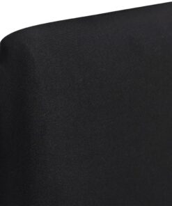 vidaXL 6 st Stoelhoezen recht stretch zwart