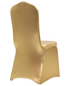 vidaXL 6 st Stoelhoezen stretch goud