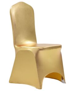 vidaXL 6 st Stoelhoezen stretch goud
