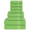 vidaXL 8-delige Handdoekenset FROGN 360 g/m² appelgroen