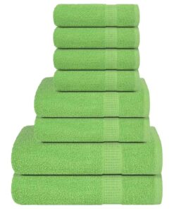 vidaXL 8-delige Handdoekenset FROGN 360 g/m² appelgroen