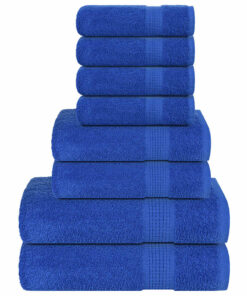 vidaXL 8-delige Handdoekenset FROGN 360 g/m² blauw