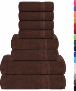 vidaXL 8-delige Handdoekenset FROGN 360 g/m² bruin