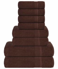 vidaXL 8-delige Handdoekenset FROGN 360 g/m² bruin