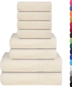 vidaXL 8-delige Handdoekenset FROGN 360 g/m² crème