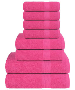 vidaXL 8-delige Handdoekenset FROGN 360 g/m² roze