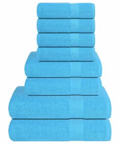vidaXL 8-delige Handdoekenset FROGN 360 g/m² turquoise