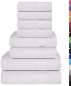 vidaXL 8-delige Handdoekenset FROGN 360 g/m² wit