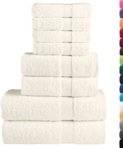 vidaXL 8-delige Handdoekenset SOLUND 600 g/m² crèmekleurig