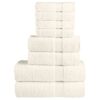 vidaXL 8-delige Handdoekenset SOLUND 600 g/m² crèmekleurig