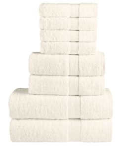 vidaXL 8-delige Handdoekenset SOLUND 600 g/m² crèmekleurig